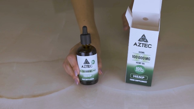 Aztec Cold Pressed Hemp Seed Oil - 100000 MG - 100% Natural UK